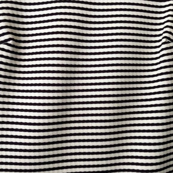 Trina Turk Black and White Stripe Mason Short Sleeve Mini Dress - Picture 2 of 9